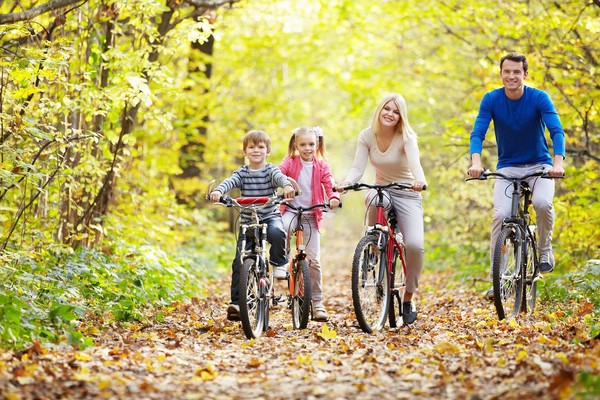 Семейный отдых на велосипедах