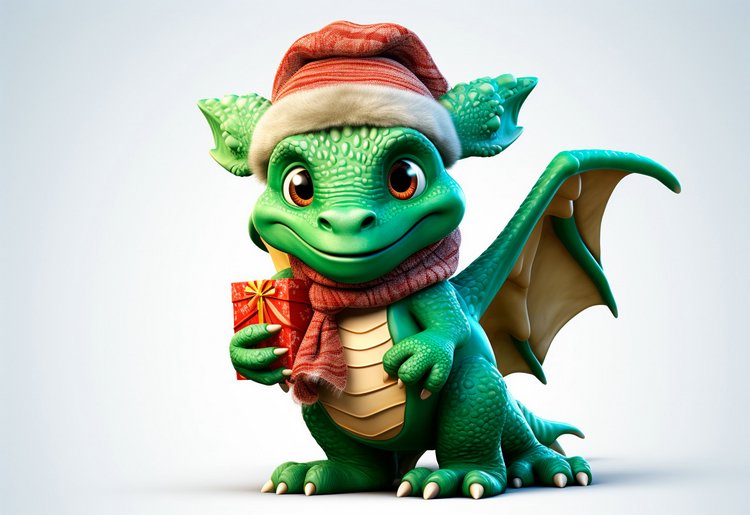 картинки символ года новогодний дракон для детей